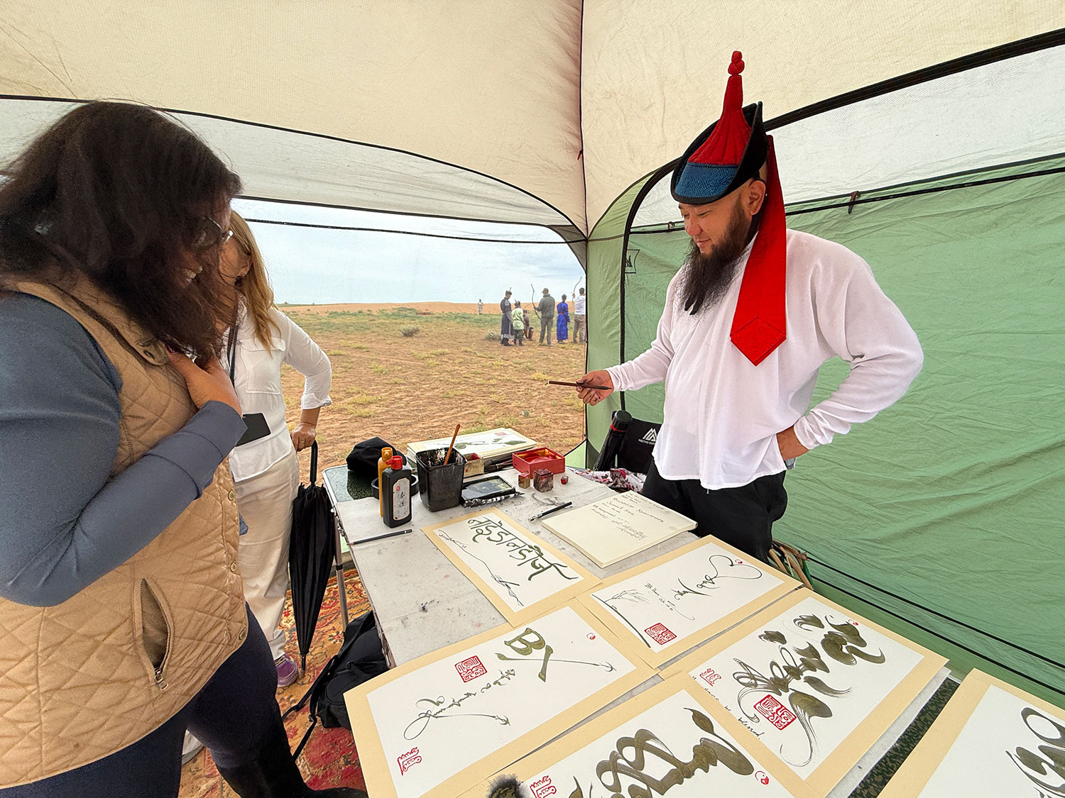 Calligraphy at Three Camel Lodge