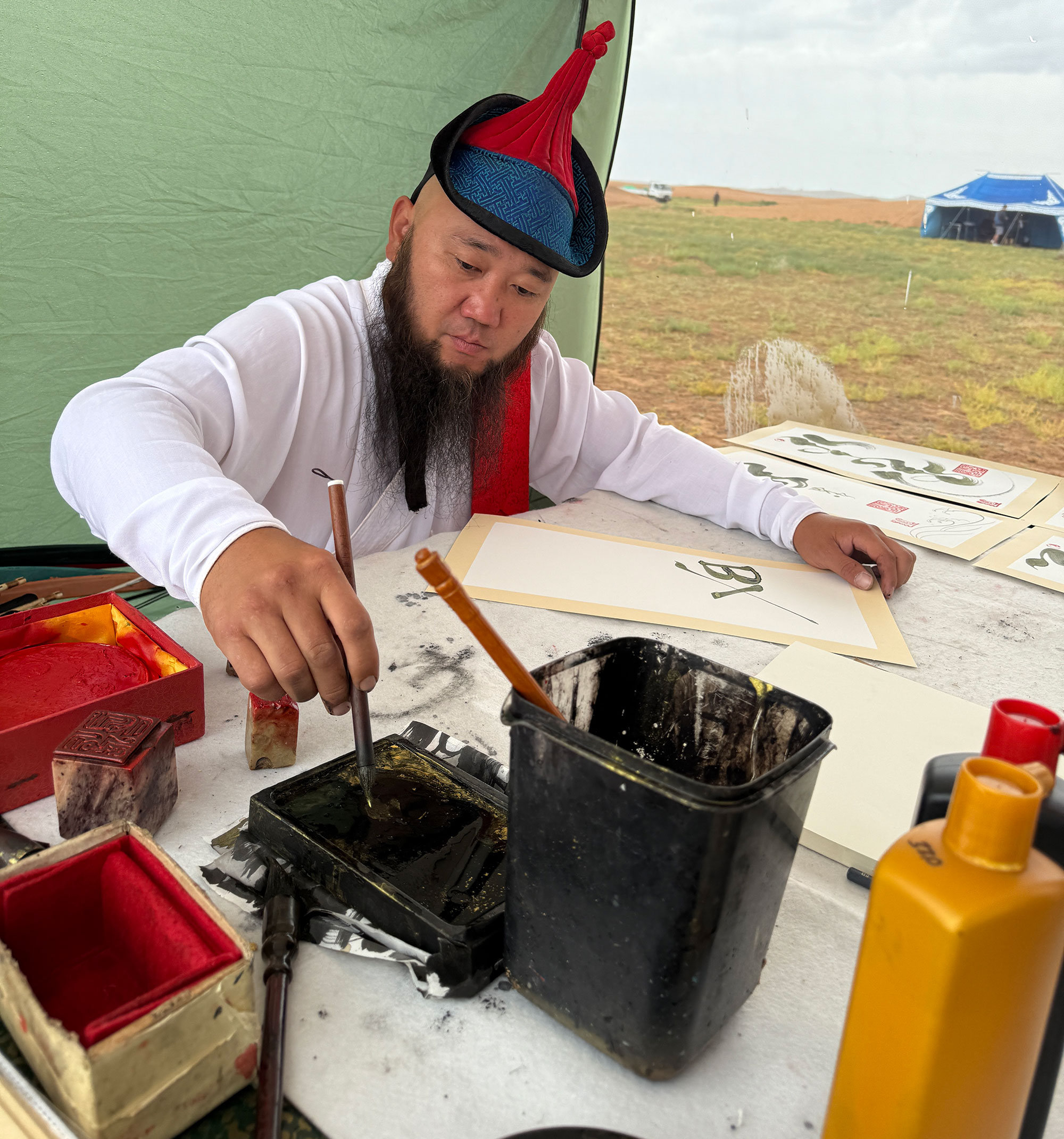 Calligraphy at Three Camel Lodge